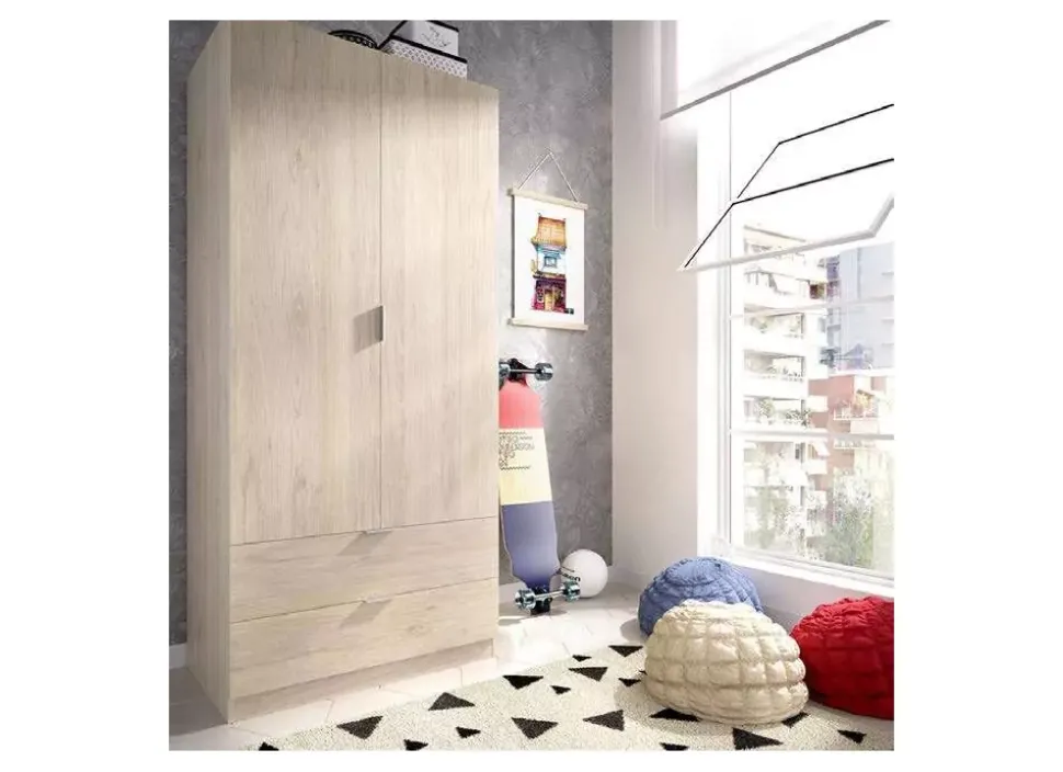 Armario 2 ptas+2caj natural KOAN