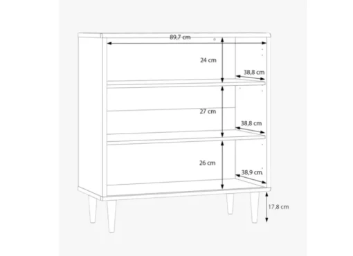 Cómoda de dos puertas EASY