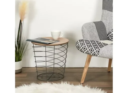 Mesa con varillas gris CUERA