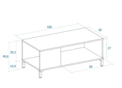 Mesa de centro rectangular OSAKA