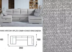 Sofá cama doble chaise longue CALIFORNIA
