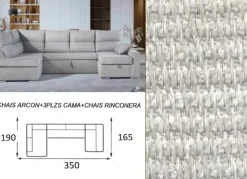 Sofá cama doble chaise longue CALIFORNIA