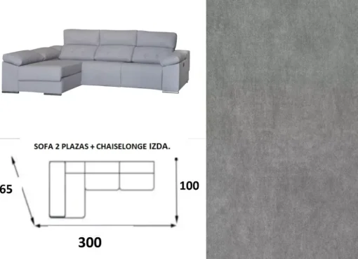 Sofá chaise longue relax electrico MAX