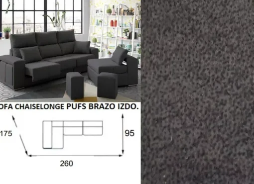 Sofa con chaisselonge partida LEEDS