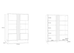 Vitrina de salón 2 puertas ARNEY